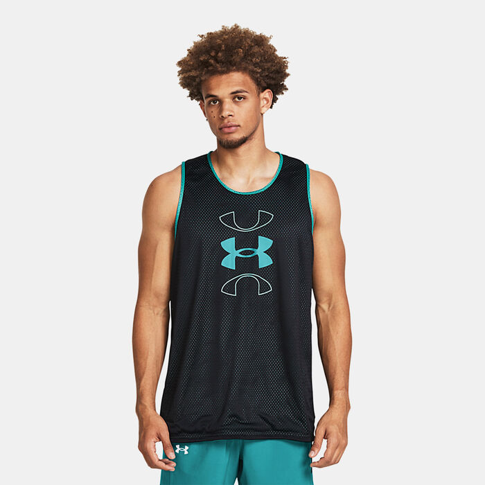 Under Armour Men's Zone Reversible Basketball Top Green image number 2