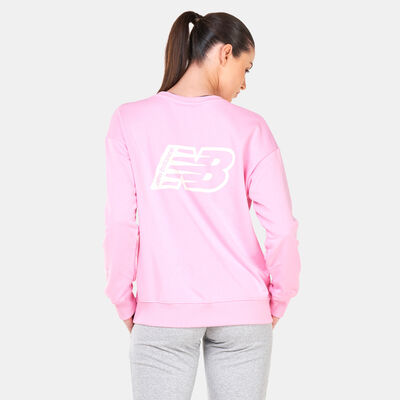New Balance Women's Essentials Crew Sweatshirt Black New Balance Women's Essentials Crew Sweatshirt Black