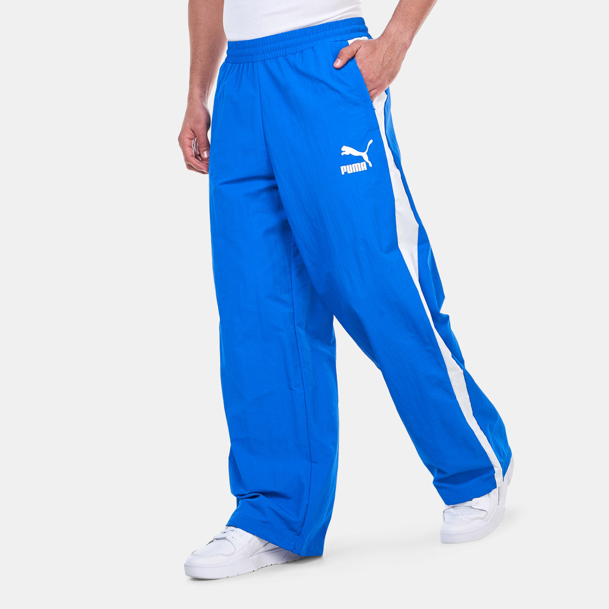 Puma blue track pants clearance