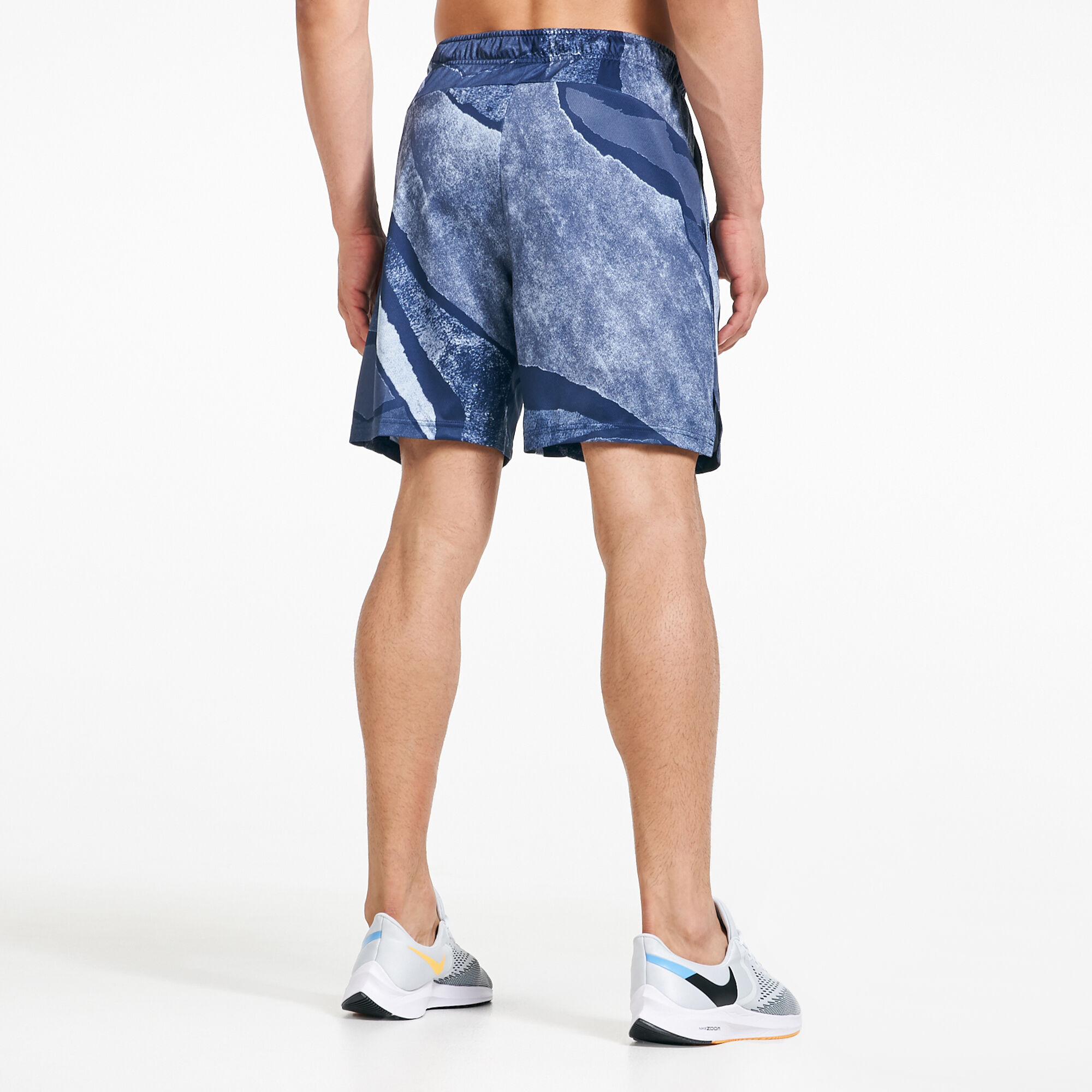 Nike mens printed training ss armory blue Clearance