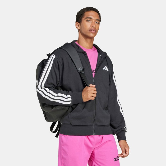 adidas Men's Essentials 3-Stripes Hoodie Black adidas Men's Essentials 3-Stripes Hoodie Black image number 2