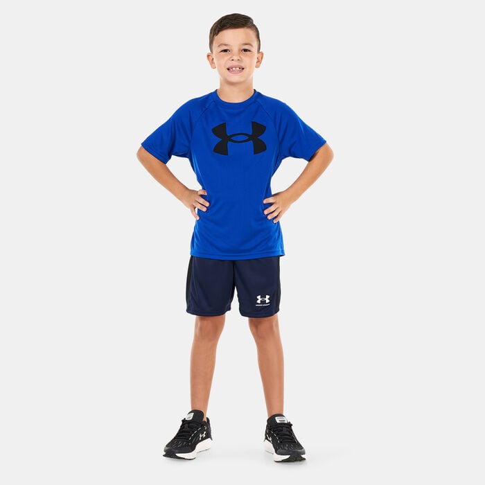 Under Armour Kids' UA Tech™ Big Logo Training T-Shirt Blue Under Armour Kids' UA Tech™ Big Logo Training T-Shirt Blue image number 2