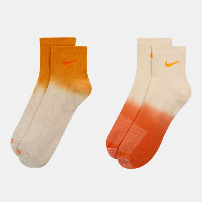 Nike Everyday Plus Cushioned Ankle Socks (2 Pairs) Orange Nike Everyday Plus Cushioned Ankle Socks (2 Pairs) Orange image number 0