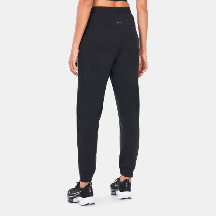 Nike Women's Yoga Dri-FIT 7/8 Fleece Joggers Black Nike Women's Yoga Dri-FIT 7/8 Fleece Joggers Black image number 1