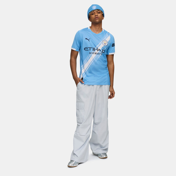 PUMA Men's Manchester City 25/26 Home Replica Football Jersey Blue PUMA Men's Manchester City 25/26 Home Replica Football Jersey Blue image number 4