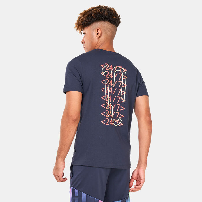 PUMA Men's Neymar Jr 24/7 Graphic Football T-Shirt Blue image number 1