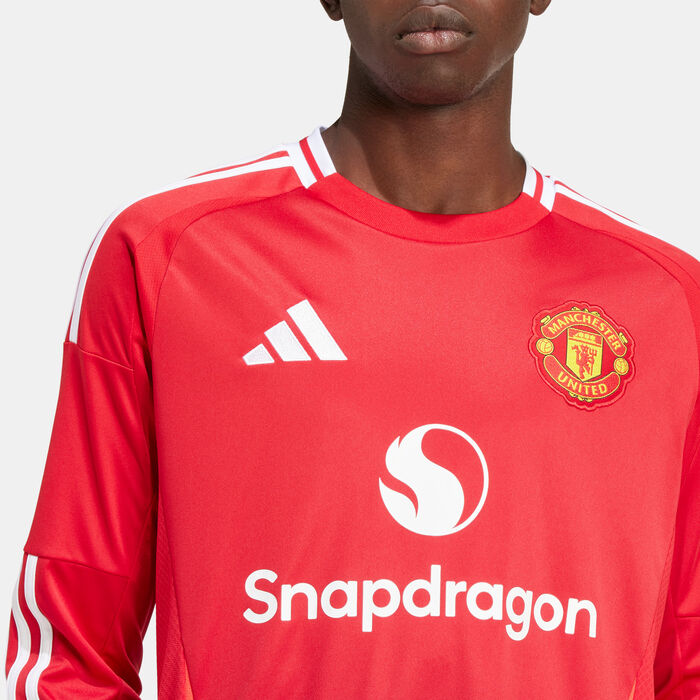 adidas Men's Manchester United 24/25 Home Replica Football Jersey Red adidas Men's Manchester United 24/25 Home Replica Football Jersey Red image number 3