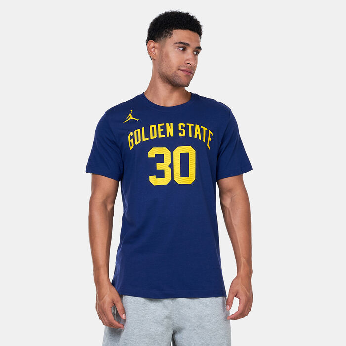 Jordan Men's Golden State Warriors Statement Edition Basketball T-Shirt Blue Jordan Men's Golden State Warriors Statement Edition Basketball T-Shirt Blue image number 0