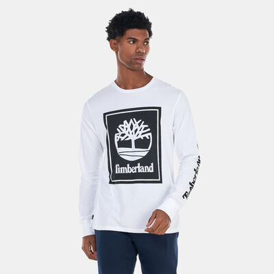 Timberland Men's Logo Long Sleeve T-Shirt White