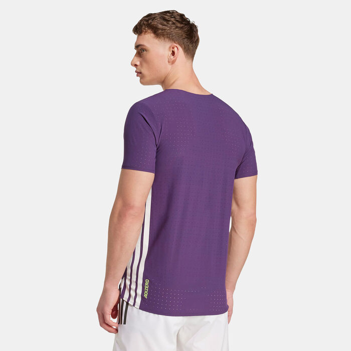adidas Men's Adizero Running T-Shirt Purple image number 1