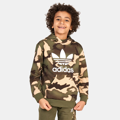 adidas Originals Kids' Camo Hoodie Green