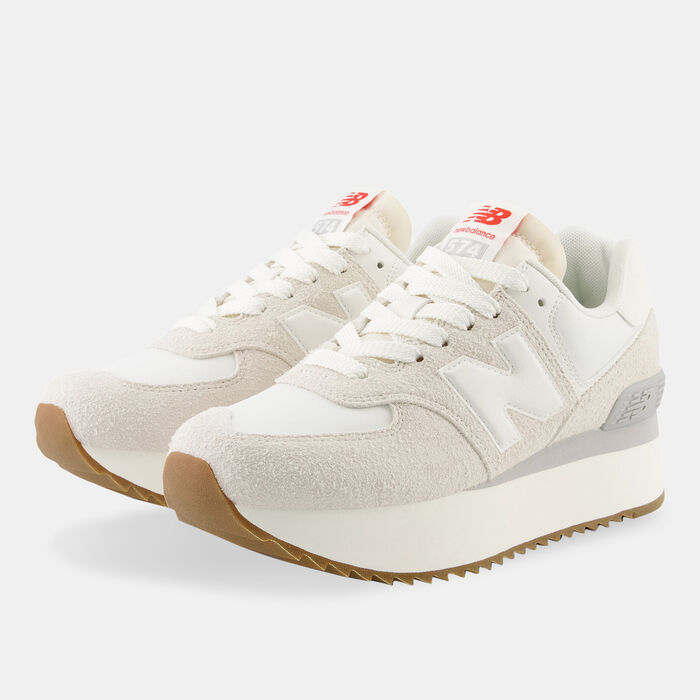 New Balance Women's 574+ Shoes Brown image number 1