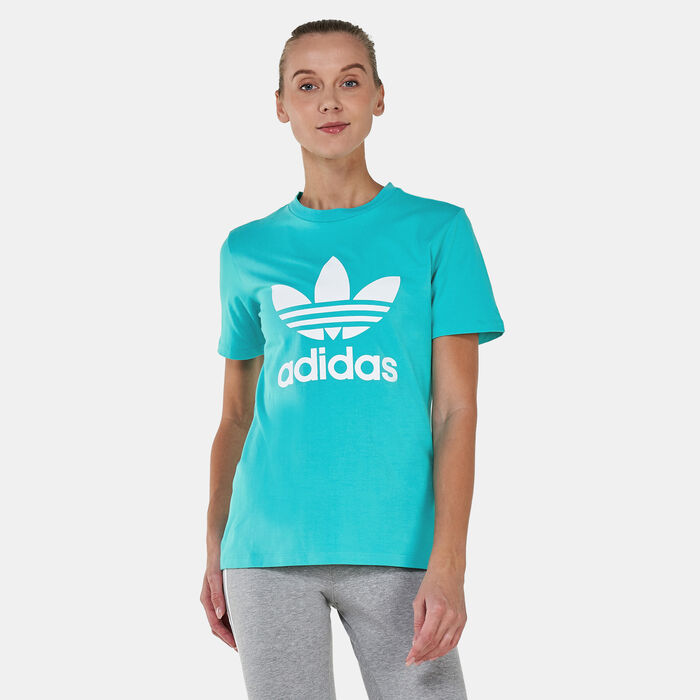 adidas Originals Women's Adicolor Classics Trefoil T-Shirt Green adidas Originals Women's Adicolor Classics Trefoil T-Shirt Green image number 0