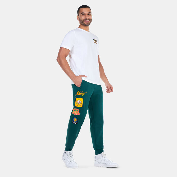 adidas Originals Men's Collegiate Badge Sweatpants Green adidas Originals Men's Collegiate Badge Sweatpants Green image number 2