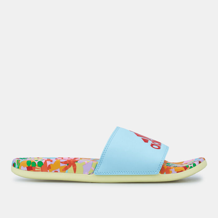 adidas Women's Adilette Comfort Slides Blue adidas Women's Adilette Comfort Slides Blue image number 1