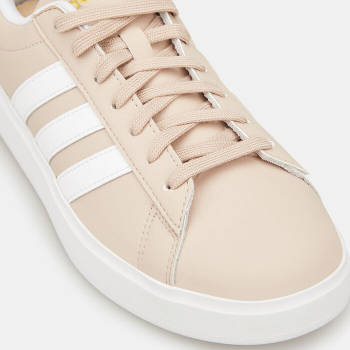 adidas Women's Grand Court Cloudfoam Lifestyle Court Comfort Shoe Beige image number 4