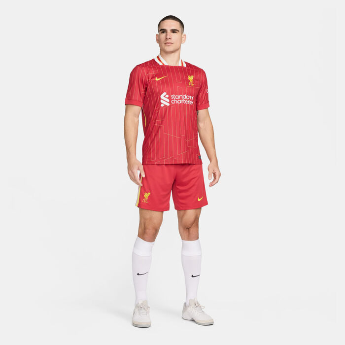 Nike Men's Liverpool F.C. Dri-FIT Stadium Home Replica Football Shorts - 2024/25 Red Nike Men's Liverpool F.C. Dri-FIT Stadium Home Replica Football Shorts - 2024/25 Red image number 2