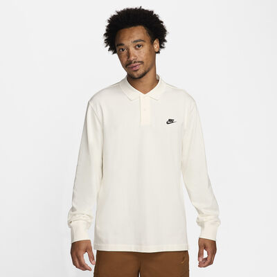 Nike Men's Club Long-Sleeve Polo Shirt Ivory