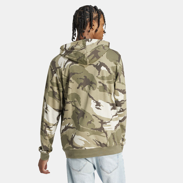 adidas Men's Seasonal Essentials Camouflage Hoodie Green adidas Men's Seasonal Essentials Camouflage Hoodie Green image number 1