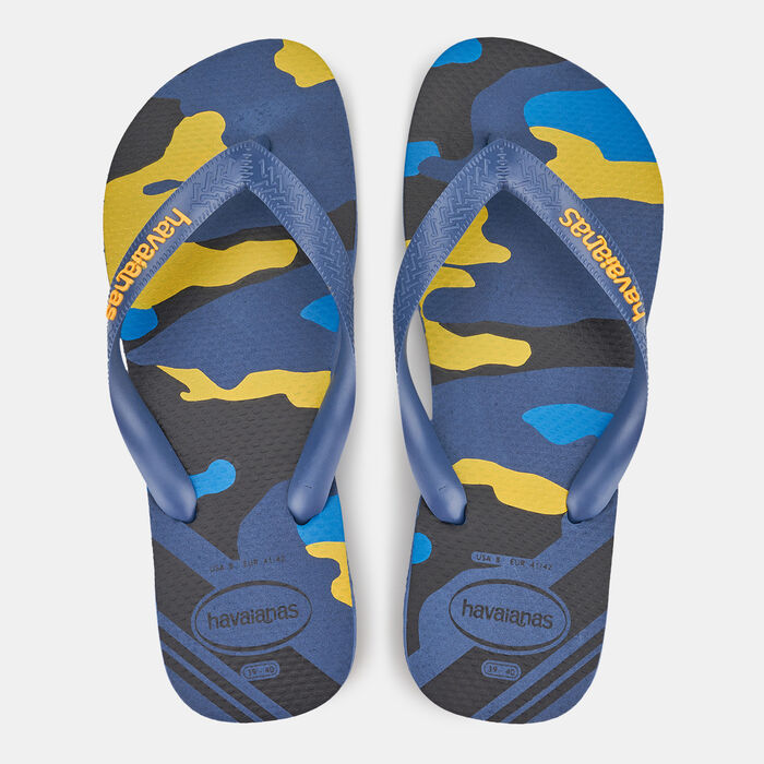 Havaianas Men's Top Camu Flip Flops Blue Havaianas Men's Top Camu Flip Flops Blue image number 0