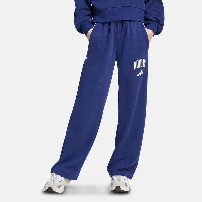 adidas Kids' Seasonals Essentials Collegiate Typography Joggers Blue adidas Kids' Seasonals Essentials Collegiate Typography Joggers Blue image number 0