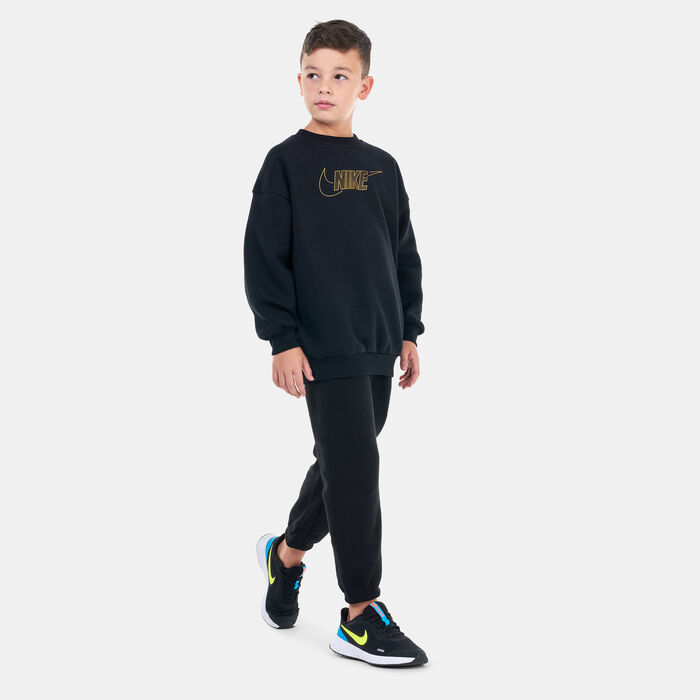 Nike Kids' Sportswear Club Fleece Sweatshirt (Older Kids) Black Nike Kids' Sportswear Club Fleece Sweatshirt (Older Kids) Black image number 2