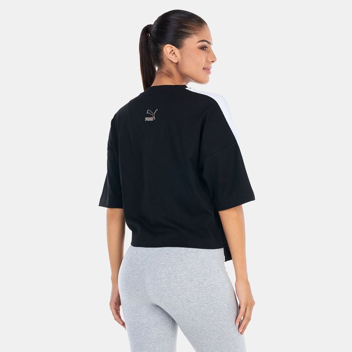 PUMA Women's MIS Oversized T-Shirt Black PUMA Women's MIS Oversized T-Shirt Black image number 1
