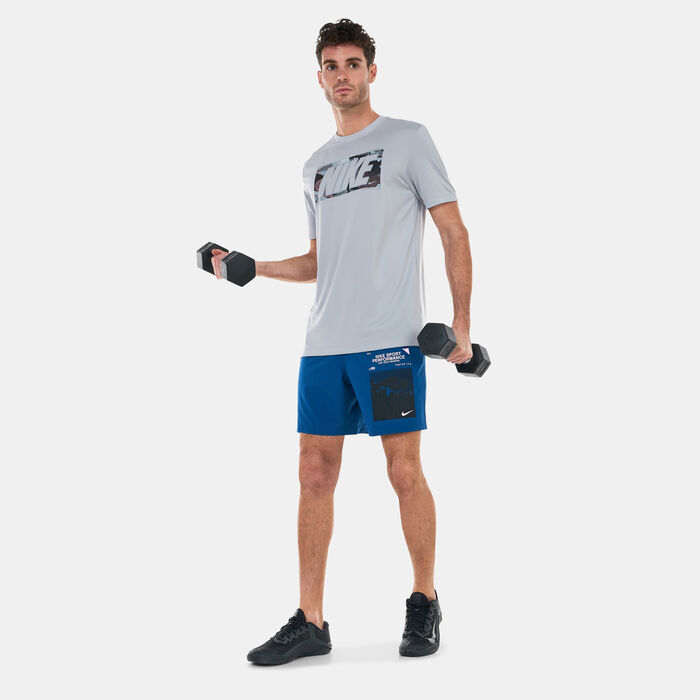 Nike Men's Form Dri-FIT Training Shorts Blue Nike Men's Form Dri-FIT Training Shorts Blue image number 2
