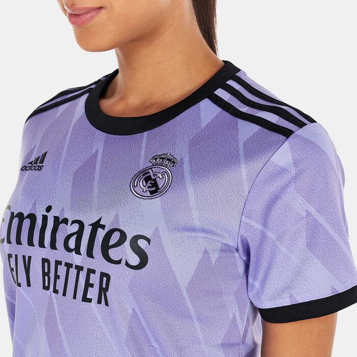 adidas Women's Real Madrid Away Jersey - 2022/23 Purple adidas Women's Real Madrid Away Jersey - 2022/23 Purple image number 3
