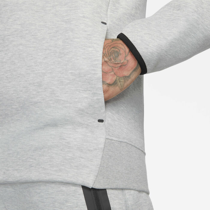 Nike Men's Sportswear Tech Fleece Hoodie Grey image number 3