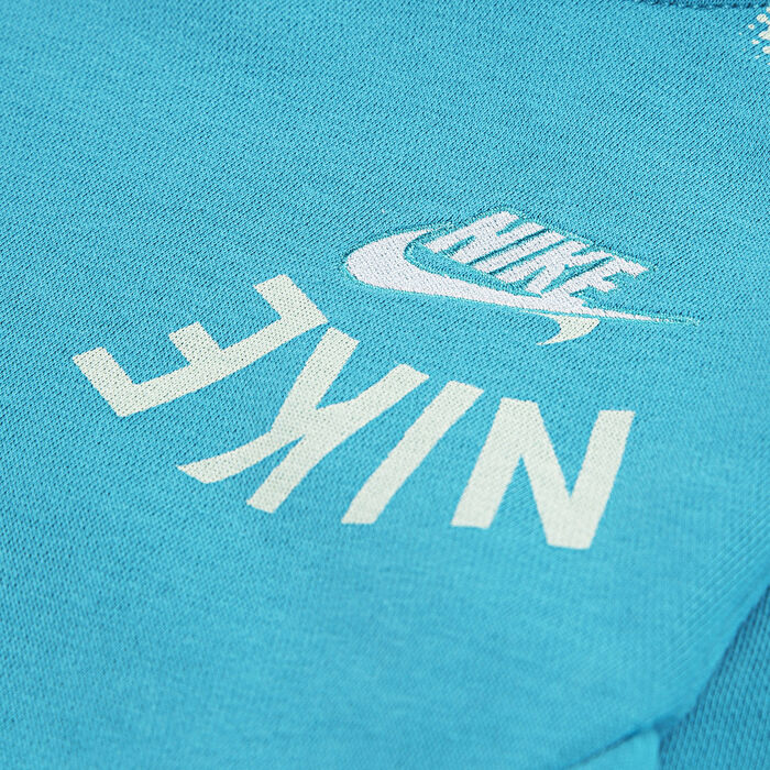 Nike Kids' Club Brand Energy Allover Print Hoodie Green Nike Kids' Club Brand Energy Allover Print Hoodie Green image number 2