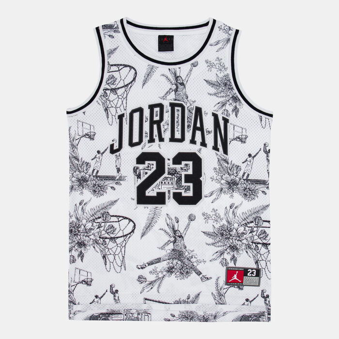 Jordan Kids' 23 Striped Jersey Top White image number 0