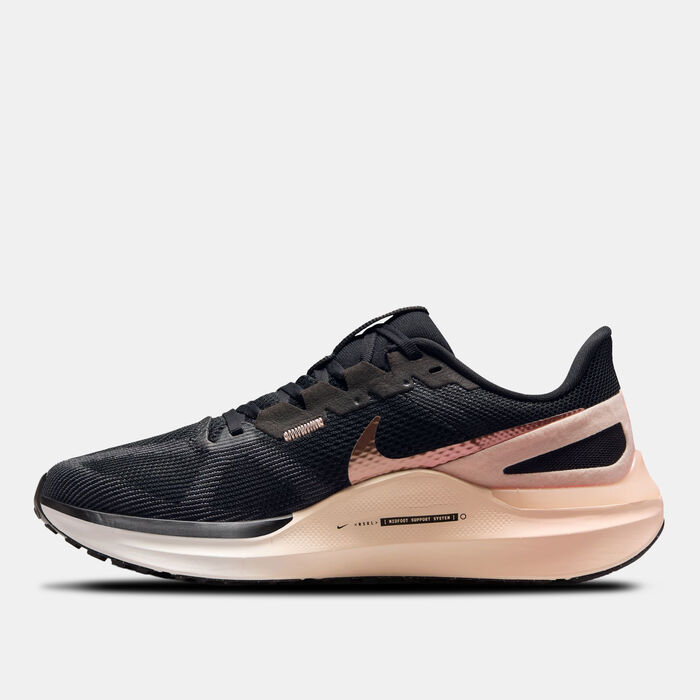 Nike Women's Air Zoom Structure 25 Shoe Black Nike Women's Air Zoom Structure 25 Shoe Black image number 2