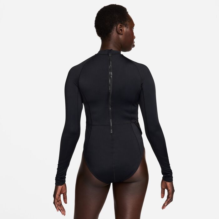 Nike Swim Women's Swim Hydralock Fusion Long-Sleeve One-Piece Swimsuit Black Nike Swim Women's Swim Hydralock Fusion Long-Sleeve One-Piece Swimsuit Black image number 6