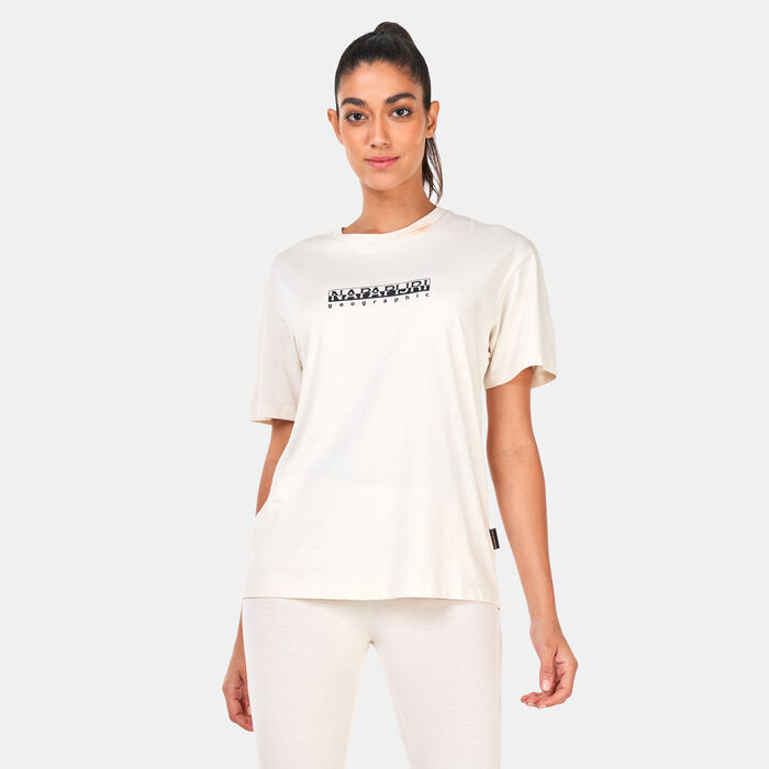 Napapijri Women's S-Box T-Shirt White Napapijri Women's S-Box T-Shirt White image number 0