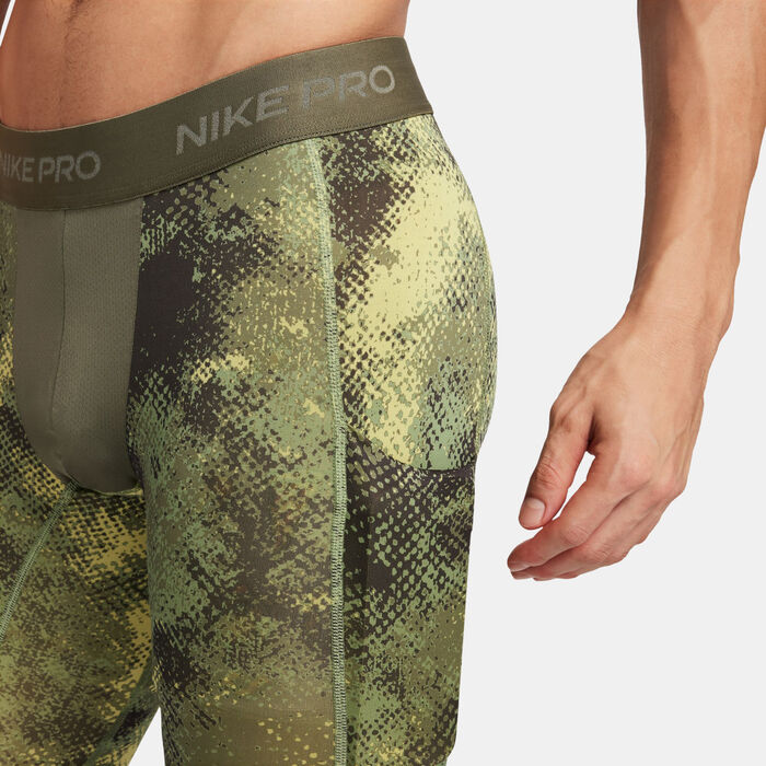 Nike Men's Pro Camo Dri-FIT Tights Green Nike Men's Pro Camo Dri-FIT Tights Green image number 2