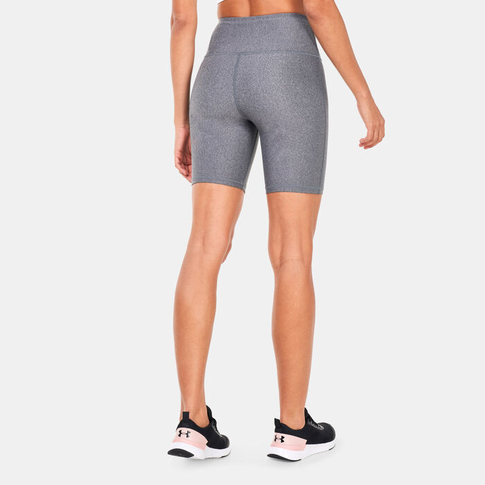 Under Armour Women's HeatGear Armour Bike Shorts Grey Under Armour Women's HeatGear Armour Bike Shorts Grey image number 1