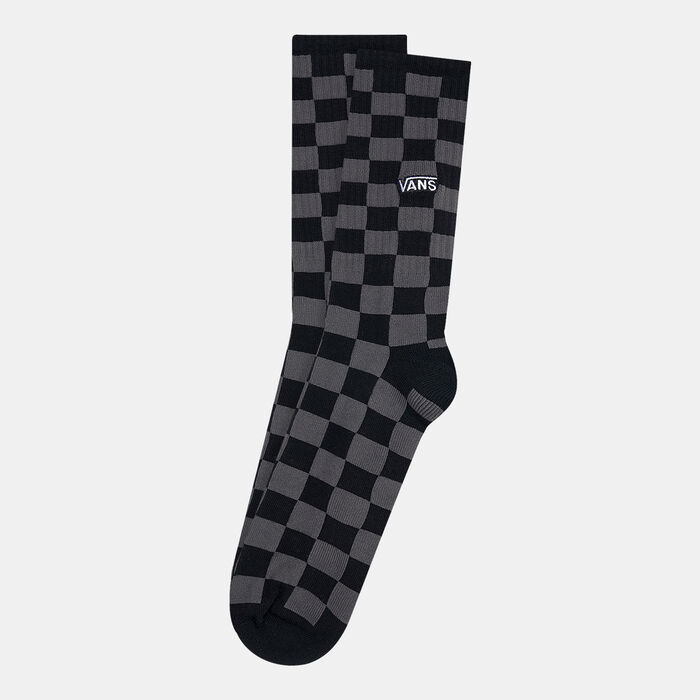 Vans Men's Checkerboard Crew Socks Black image number 0