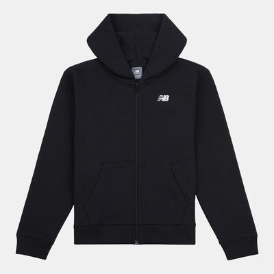 New Balance Kids' French Terry Small Logo Full-Zip Hoodie Black New Balance Kids' French Terry Small Logo Full-Zip Hoodie Black