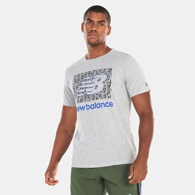 New Balance Men's Heathertech Graphic T-Shirt Grey