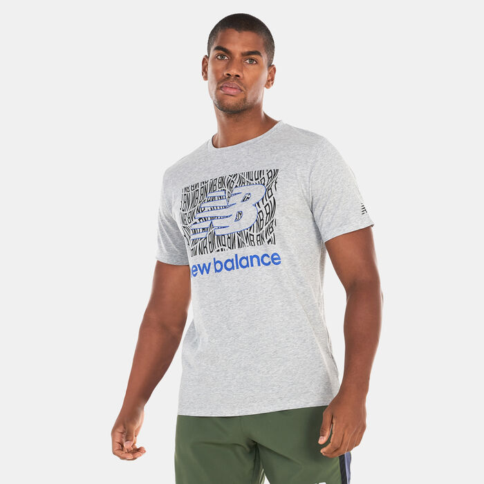 New Balance Men's Heathertech Graphic T-Shirt Grey New Balance Men's Heathertech Graphic T-Shirt Grey image number 0