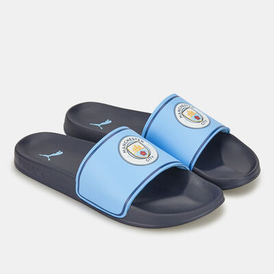 PUMA Men's Man City Leadcat 2.0 Slides Blue PUMA Men's Man City Leadcat 2.0 Slides Blue
