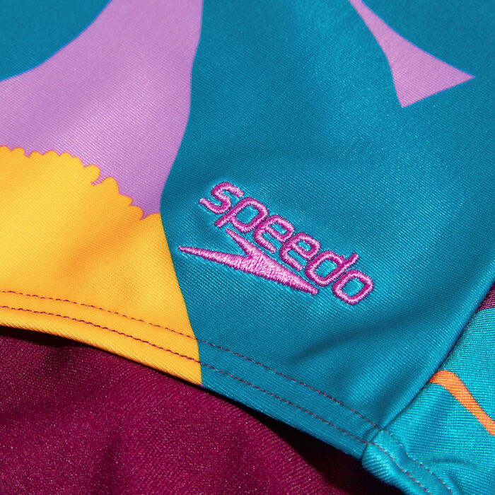 Speedo Women's Printed U-Back Swimsuit Green image number 2