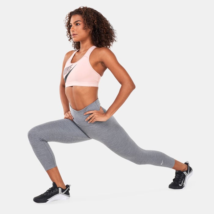 Nike Women's One Dri-FIT Cropped Leggings Grey Nike Women's One Dri-FIT Cropped Leggings Grey image number 2