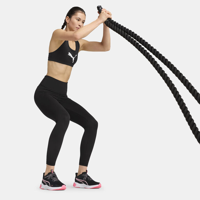 PUMA Women's 4KEEPS Medium Support Sports Bra Black PUMA Women's 4KEEPS Medium Support Sports Bra Black image number 2