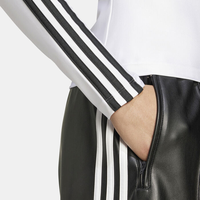 adidas Originals Women's Adicolor 3-Stripes Turtleneck Top White image number 5