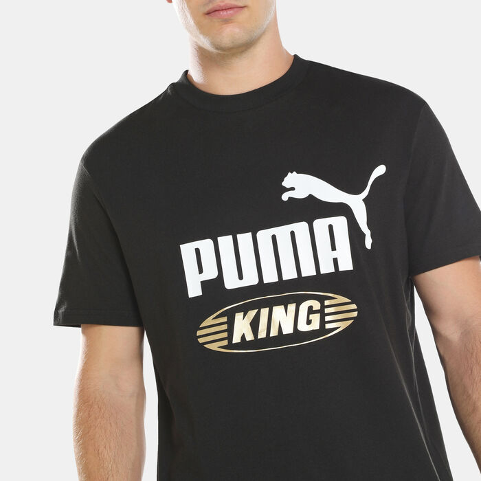 PUMA Men's King Logo T-Shirt Black PUMA Men's King Logo T-Shirt Black image number 3