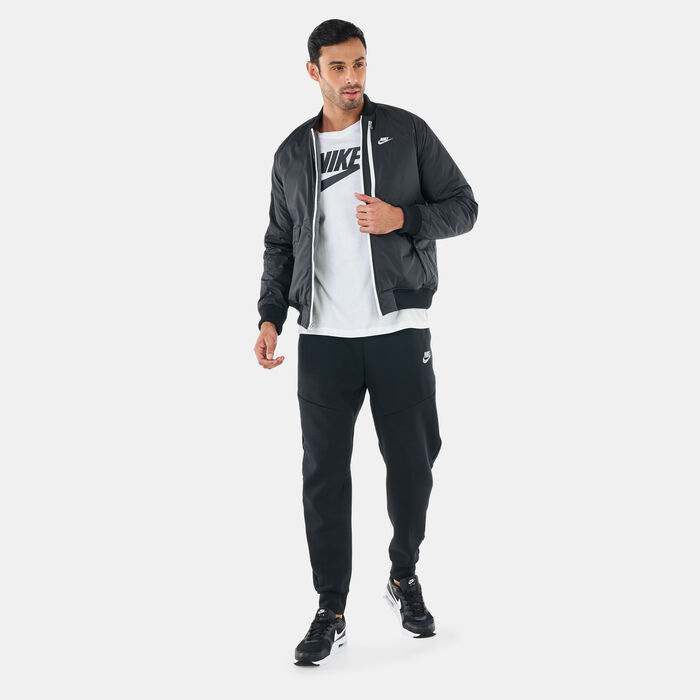 Nike Men's Sportswear Therma-FIT Legacy Reversible Bomber Jacket Black Nike Men's Sportswear Therma-FIT Legacy Reversible Bomber Jacket Black image number 2