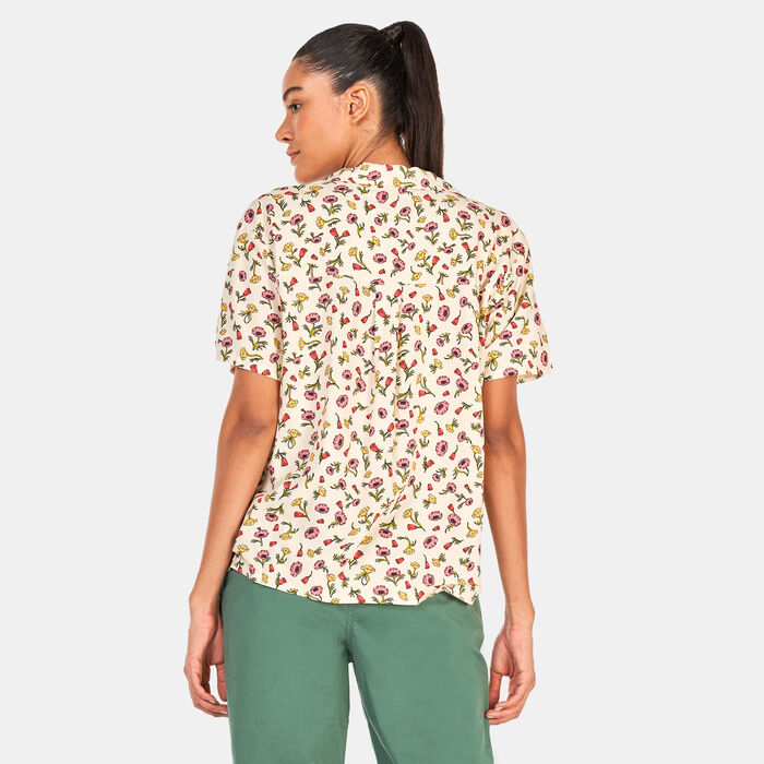 Vans Women's Wyld Printed Shirt Beige Vans Women's Wyld Printed Shirt Beige image number 1