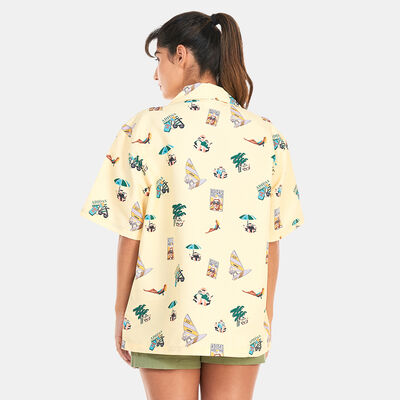 adidas Originals Women's Allover Print Shirt yellow adidas Originals Women's Allover Print Shirt yellow